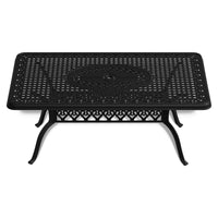 5-Piece Set Of Cast Aluminum Patio Furniture  With Black Frame and  Seat Cushions In Random Colors