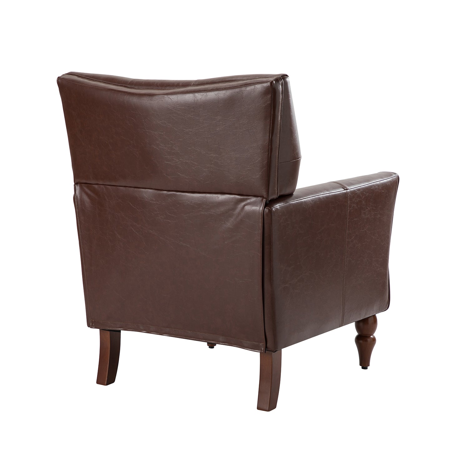 Harald Vegan Leather Armchair-BROWN