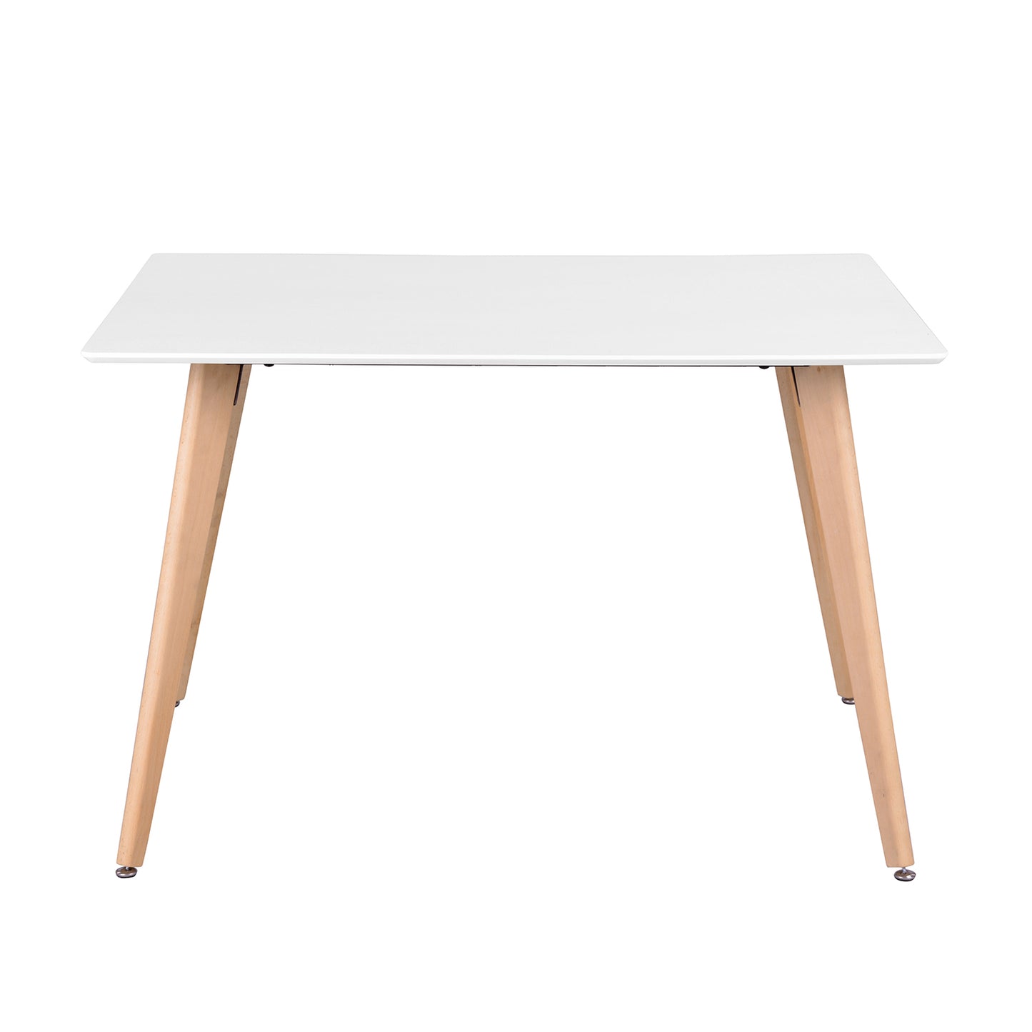 43.3" Square High Glossy Dinning Table - White & Oak