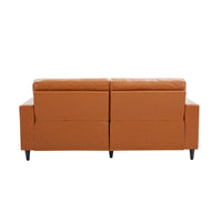 Modern Style  3 Seat Sofa  PU Leather Upholstered Couch Furniture for Home or Office (3-Seat Sofa)