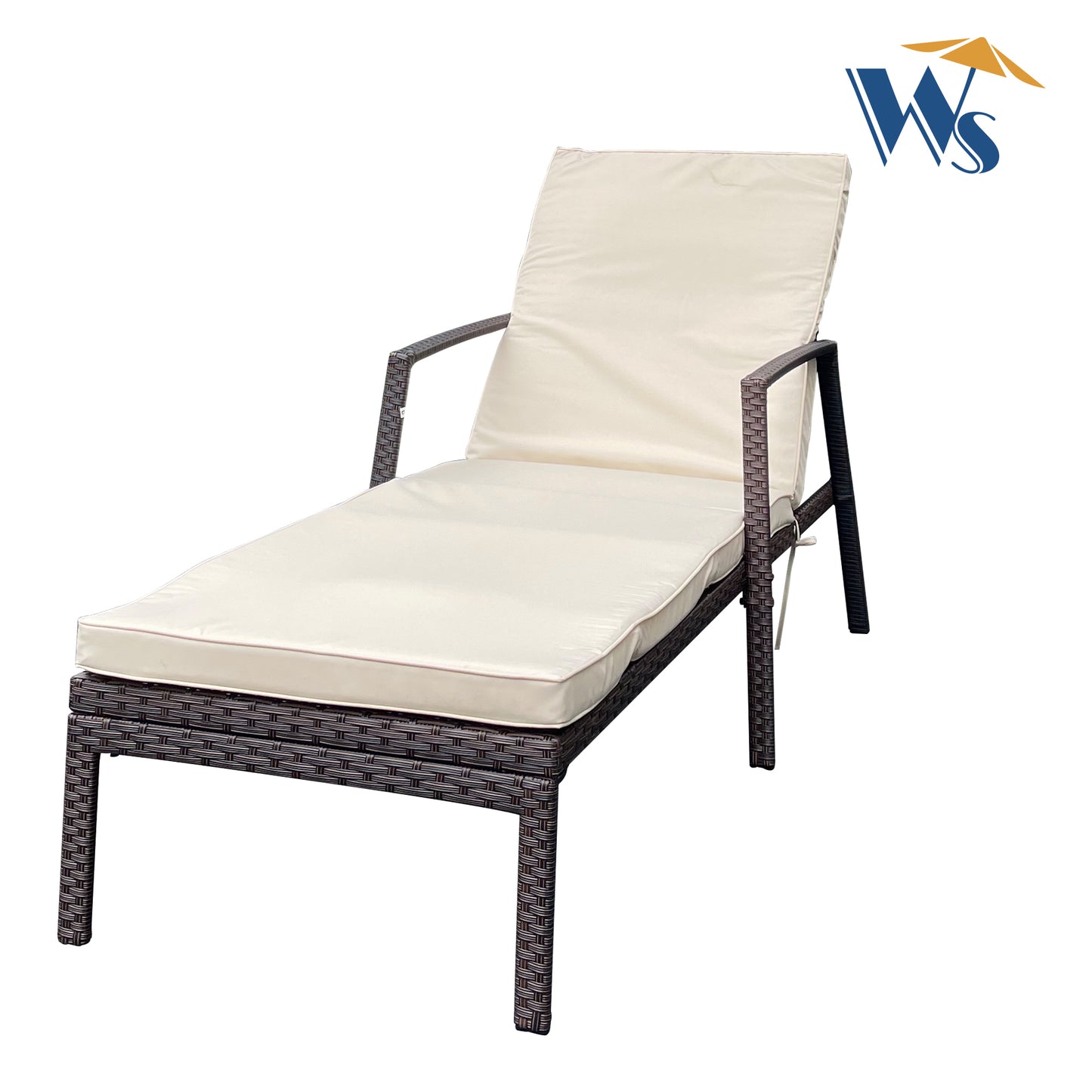 Outdoor Patio Lounge Chairs Rattan Wicker Patio Chaise Lounges Chair Brown