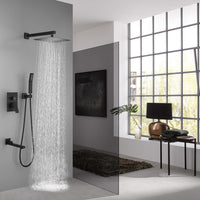 Shower System 16 Inch Square Bathroom Luxury Rain Mixer Shower Combo Set