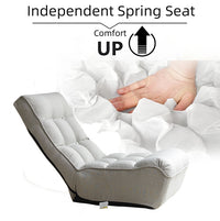 Lazy Sofa Balcony Leisure Chair, Bedroom Sofa Chair Foldable Reclining Chair Leisure Single Sofa Functional Chair