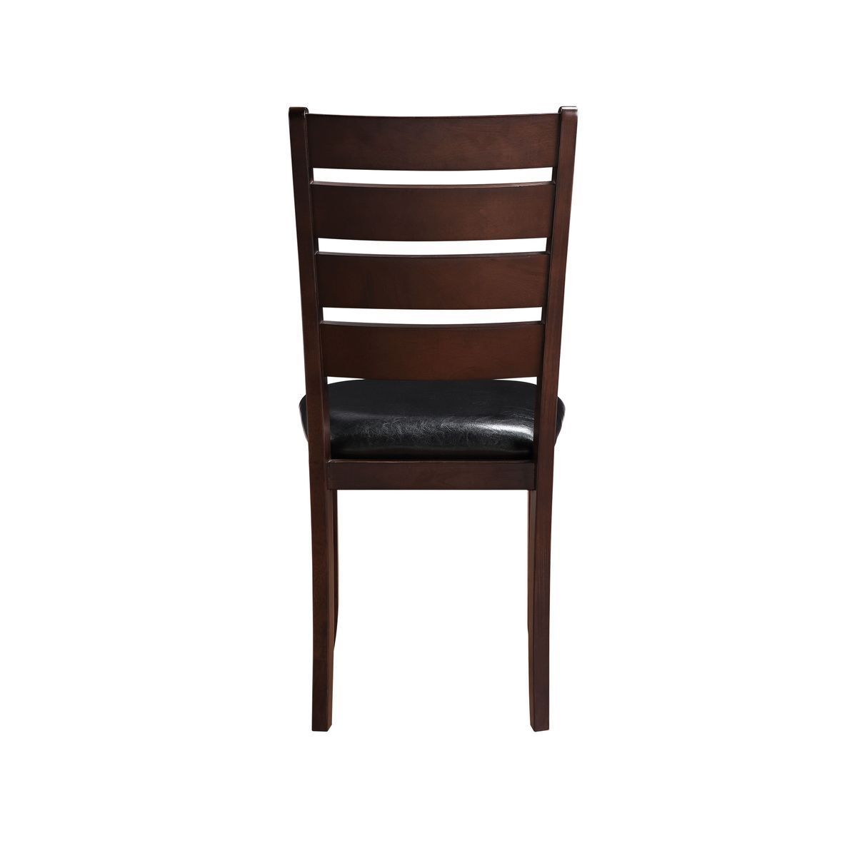 ACME Urbana Side Chair (Set-2) in Black PU & Cherry