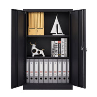 Folding File Cabinet Black