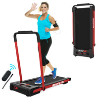 2 in 1 Under Desk Treadmill - 3.5 HP Folding Treadmill for Home, Installation-Free Foldable Treadmill Compact Electric Running Machine, Remote Control & LED Display Walking Running Jogging