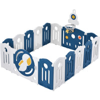 Baby Playpen for Toddler, Astronaut Theme Kids Activity Center, Safety Large Play Yard Home Indoor & Outdoor Safety Gates