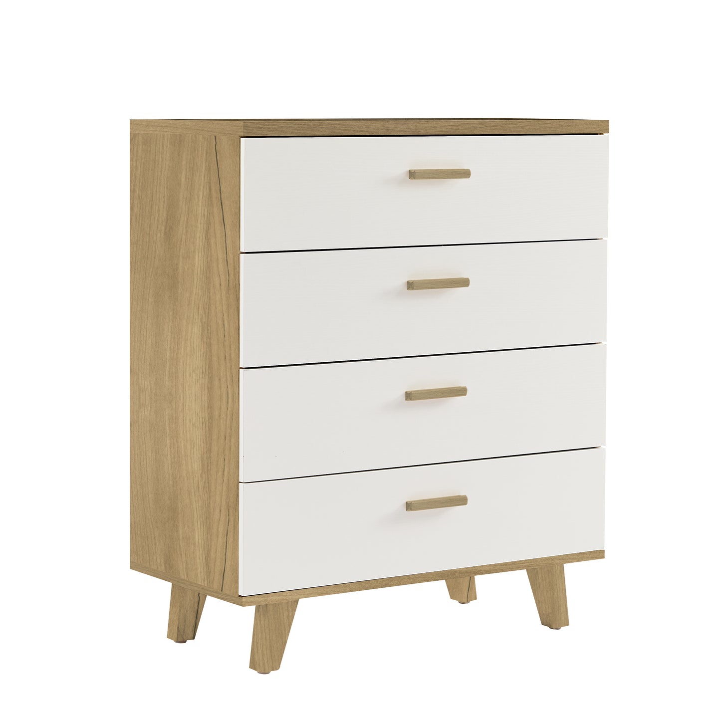 Drawer Dresser Cabinet, Bar Cabinet with Solid Wood Handles and Foot Stand