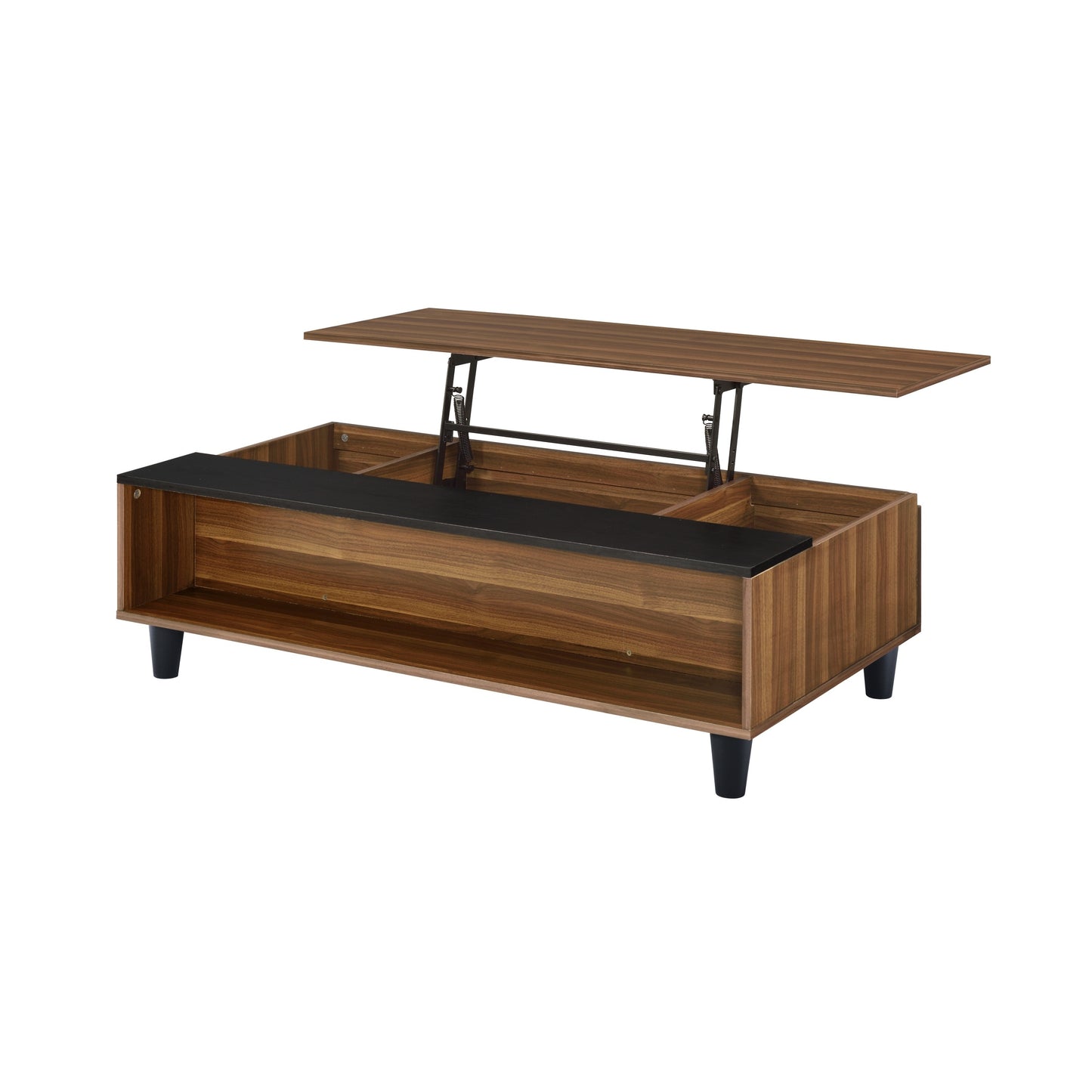 ACME Avala Coffee Table w/Lift Top, Walnut & Black