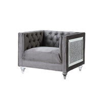 ACME HeiberoII Chair in Gray Velvet LV00332