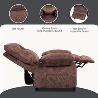 Recliner Chair with Heat Ergonomic Lounge Chair for Living Room with Side Pocket