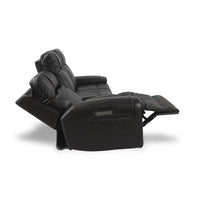 Triple Power Sofa, Genuine Leather, Lumbar Support, Adjustable Headrest, USB & Type C Charge Port, Middle Armless Chair With Triple Power