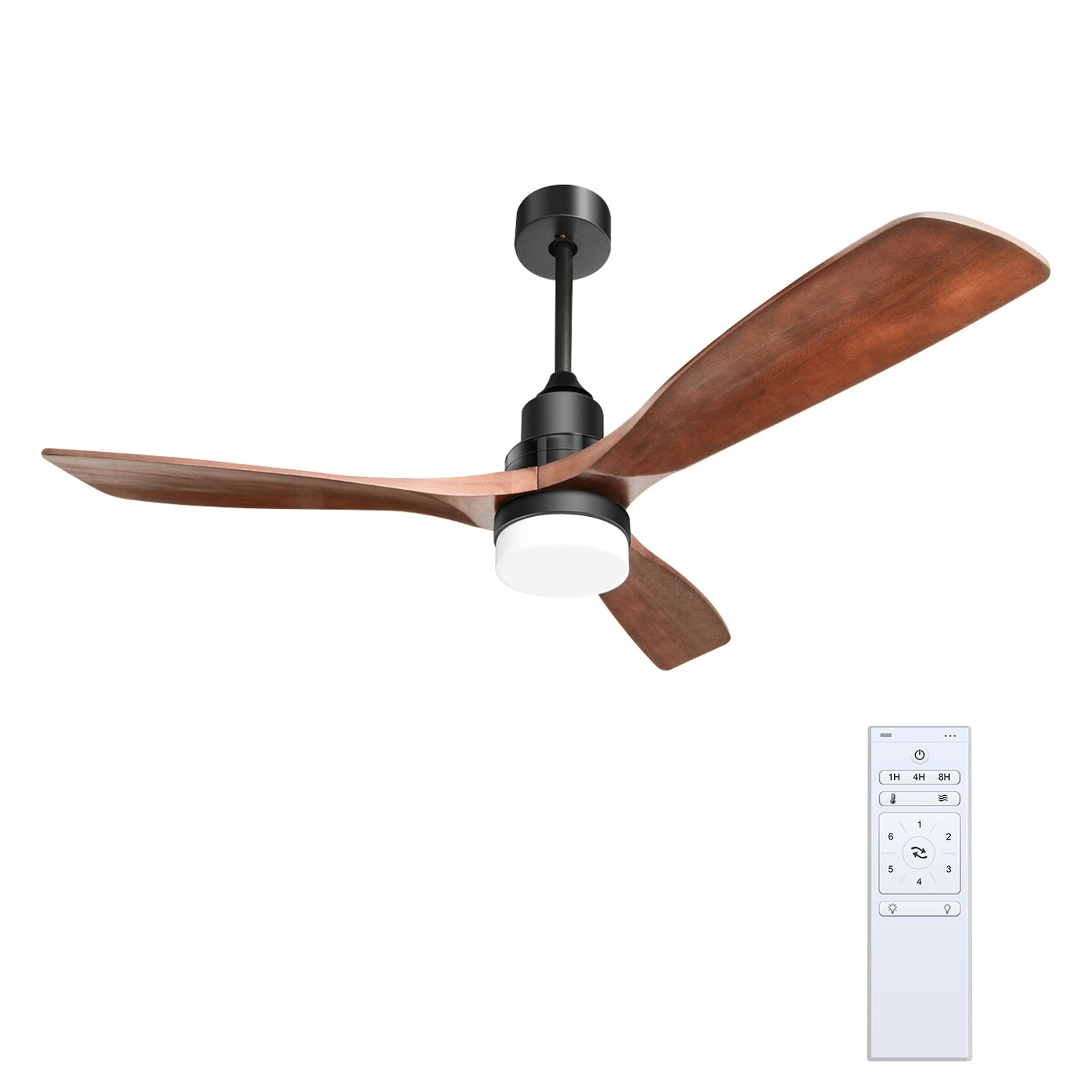 52 Inch Ceiling Fan Light With 6 Speed Remote Reversible Energy-saving DC Motor