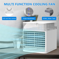 Mini Mobile Air Conditioner 3 in 1 USB Portable Air Cooler 7 Color Fan 3 Speed Evaporative Humidifier for Office Bedroom