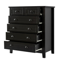 Black Bathroom Storage Cabinet, Freestanding Cabinet with Drawers