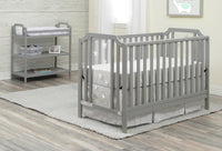 Celeste 3-in-1 Convertible Island Crib Light Gray