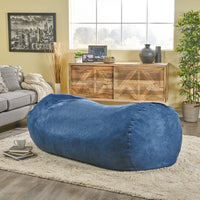 Rosella Modern Microfiber 8 Foot Bean Bag, Midnight Blue