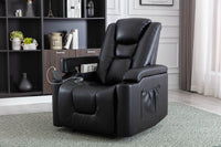 Power Recliner Chair Classic with Traditional Luxurious PU Leather luster, and Electric Headrest & Two Cupholders