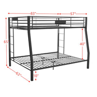 ACME Limbra Full XL/Queen Bunk Bed in Sandy Black