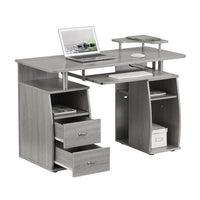 Techni Mobili Complete Computer Workstation Desk With Storage, Grey