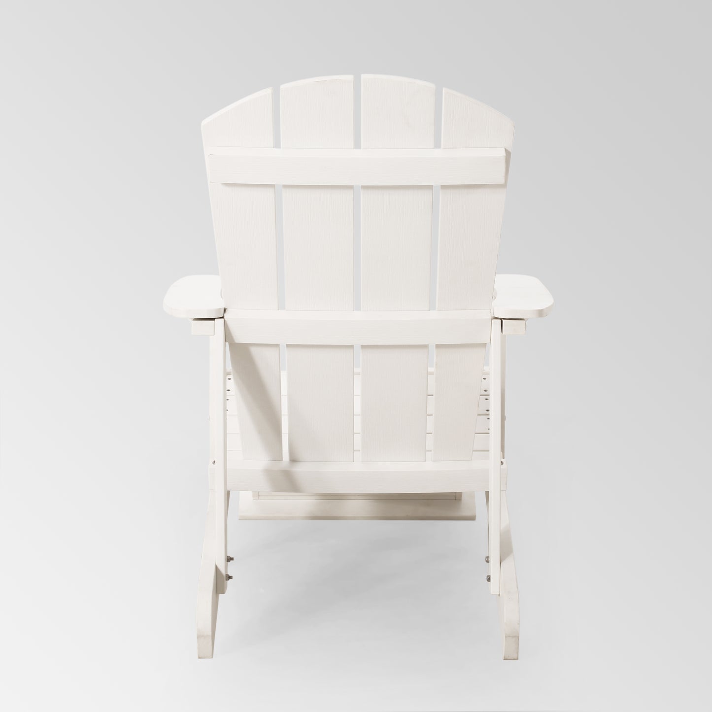 Outdoor Classic White Solid Wood Adirondack Chair Retractable Foldable