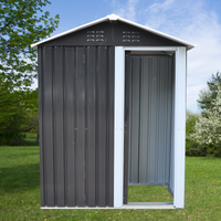 XWT009 Metal storage shed (3*5ft) outdoor black and white backyard storing tools