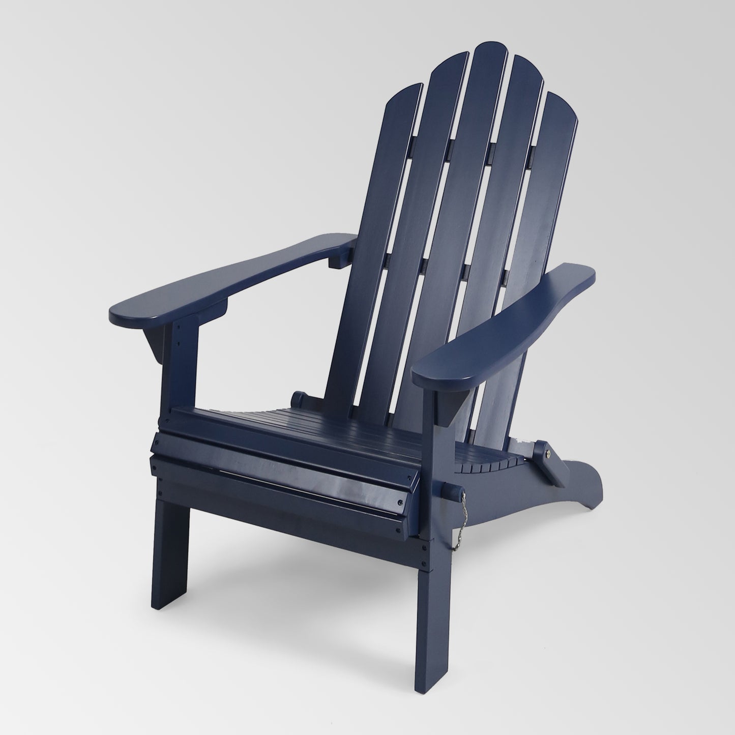 Outdoor Foldable Solid Wood Chair Dark Blue