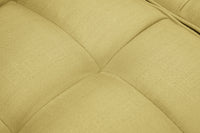 Futon Sleeper Sofa with 2 Pillows Yellow Fabric