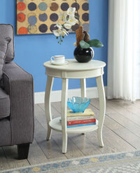 ACME Aberta Side Table in Antique White