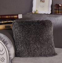 "Decorative" Shaggy Pillow with Lurex (18-in x 18-in)