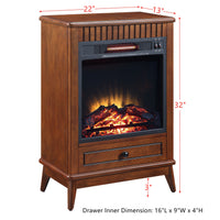 ACME Hamish Fireplace in Walnut Finish