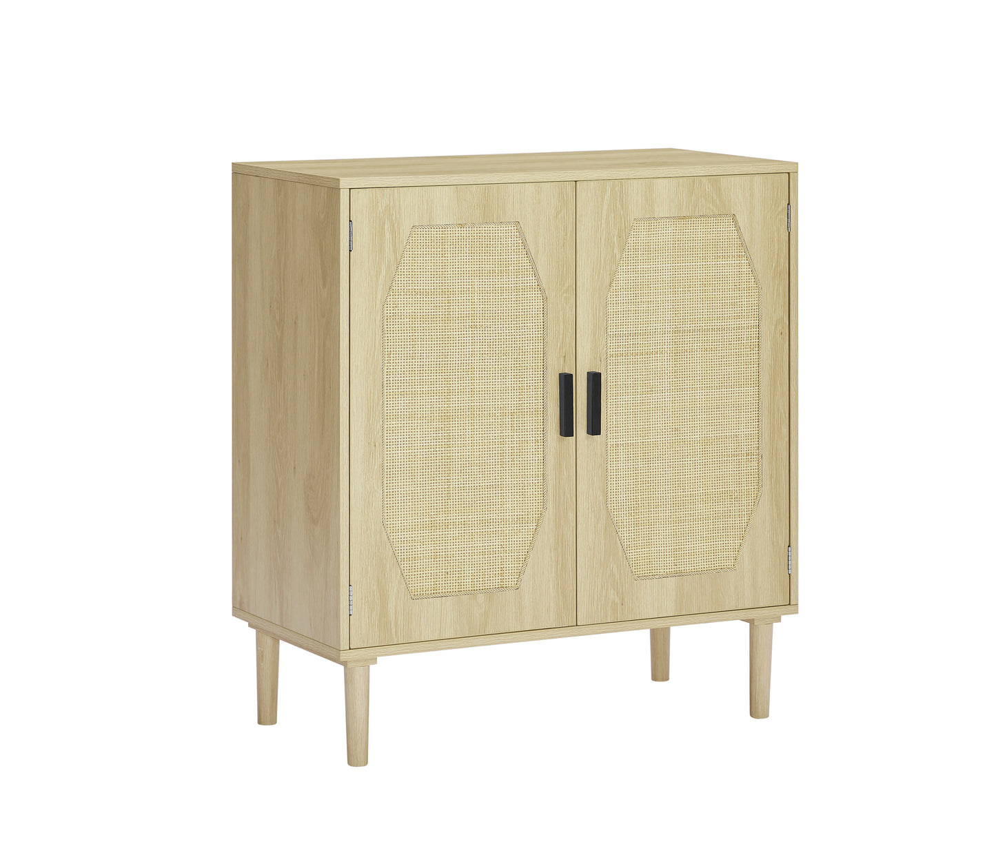 Kitchen Storage Cabinets with Rattan Decorative Doors, Wine Cabinets, Dining Rooms, Hallways, Cabinet Console Tables, Natural, 31.5''Lx 15.8''Wx 34.6"H