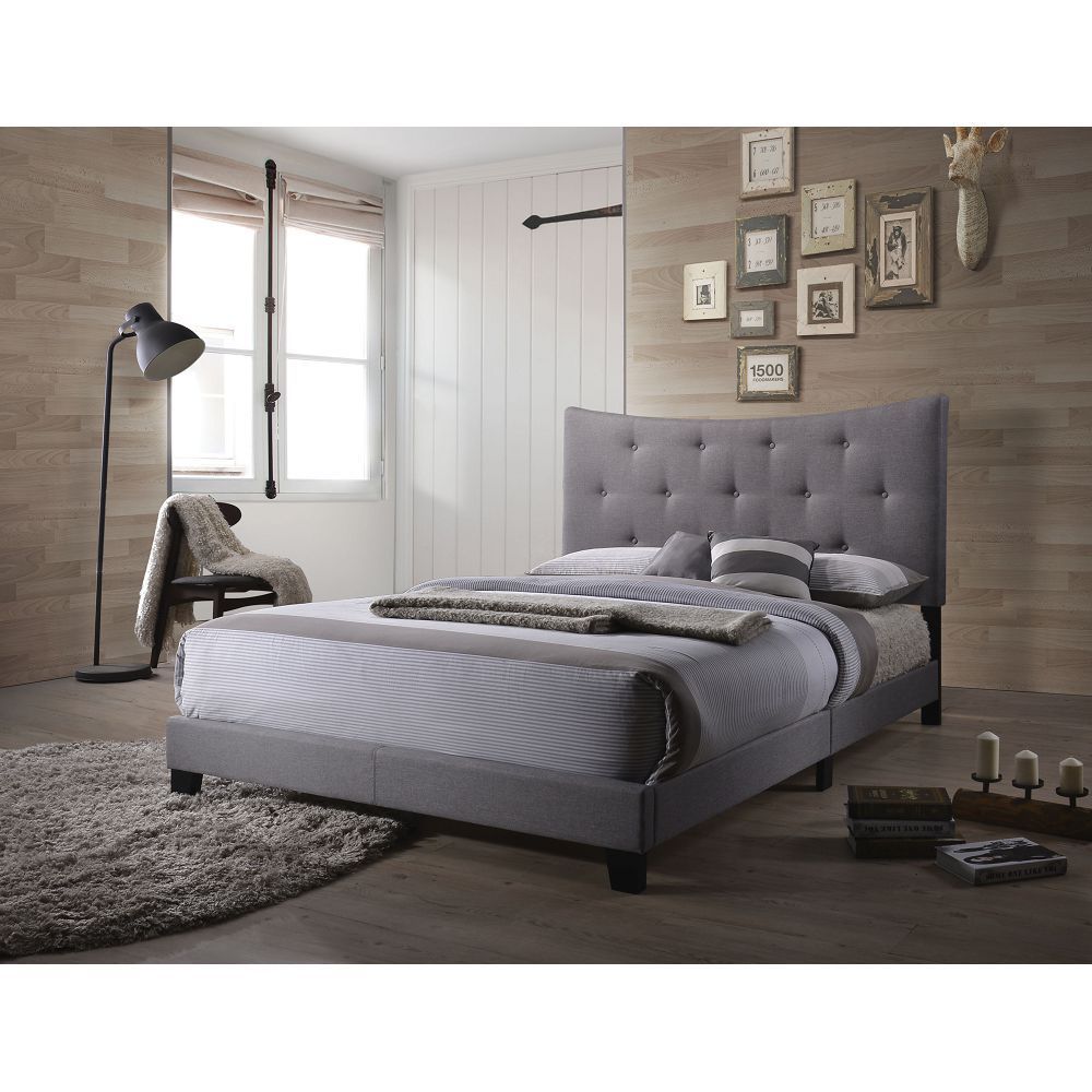 ACME Venacha Queen Bed in Gray Fabric