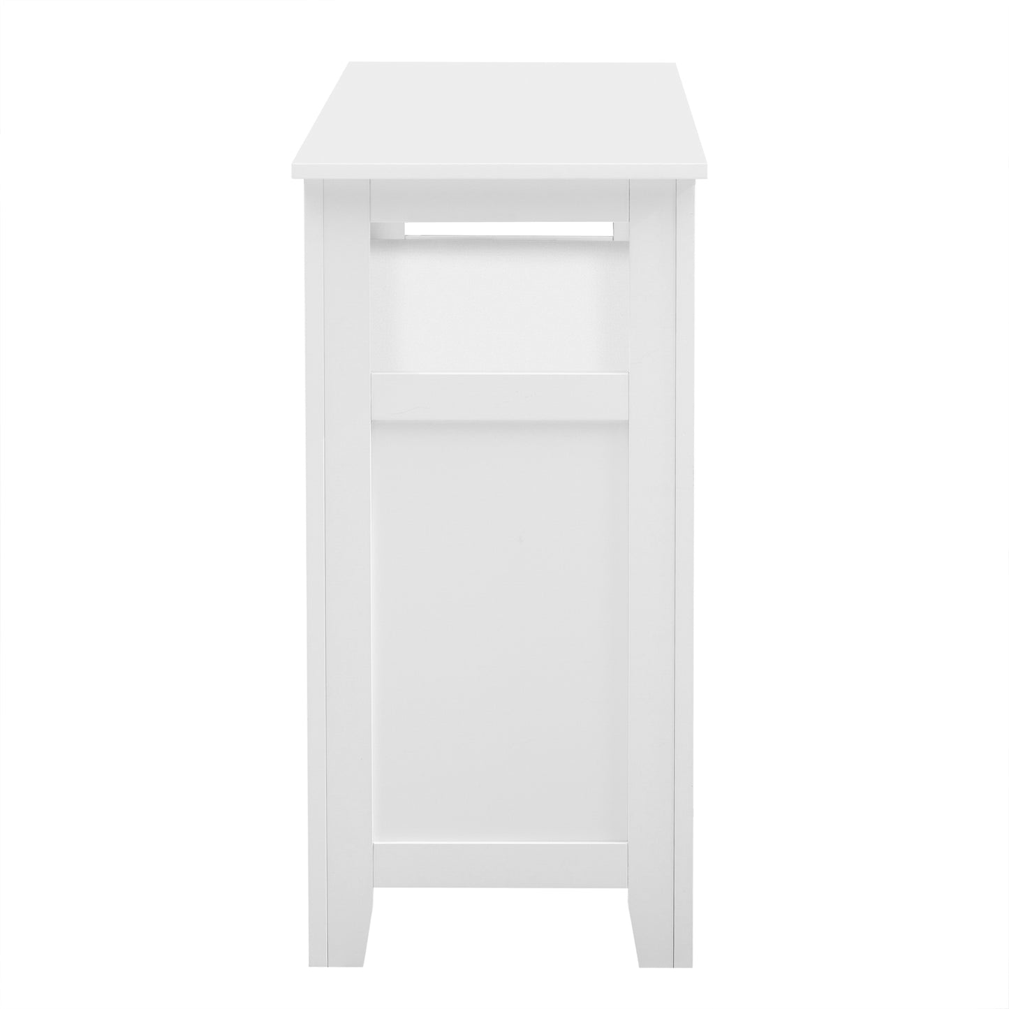 51.2’’ Multifunctional Large Storage Capacity Cabinet Morden Console Table with Multiple Small Storage Spaces for Living Room with with 2 Doors and 6 Small Storage Grid