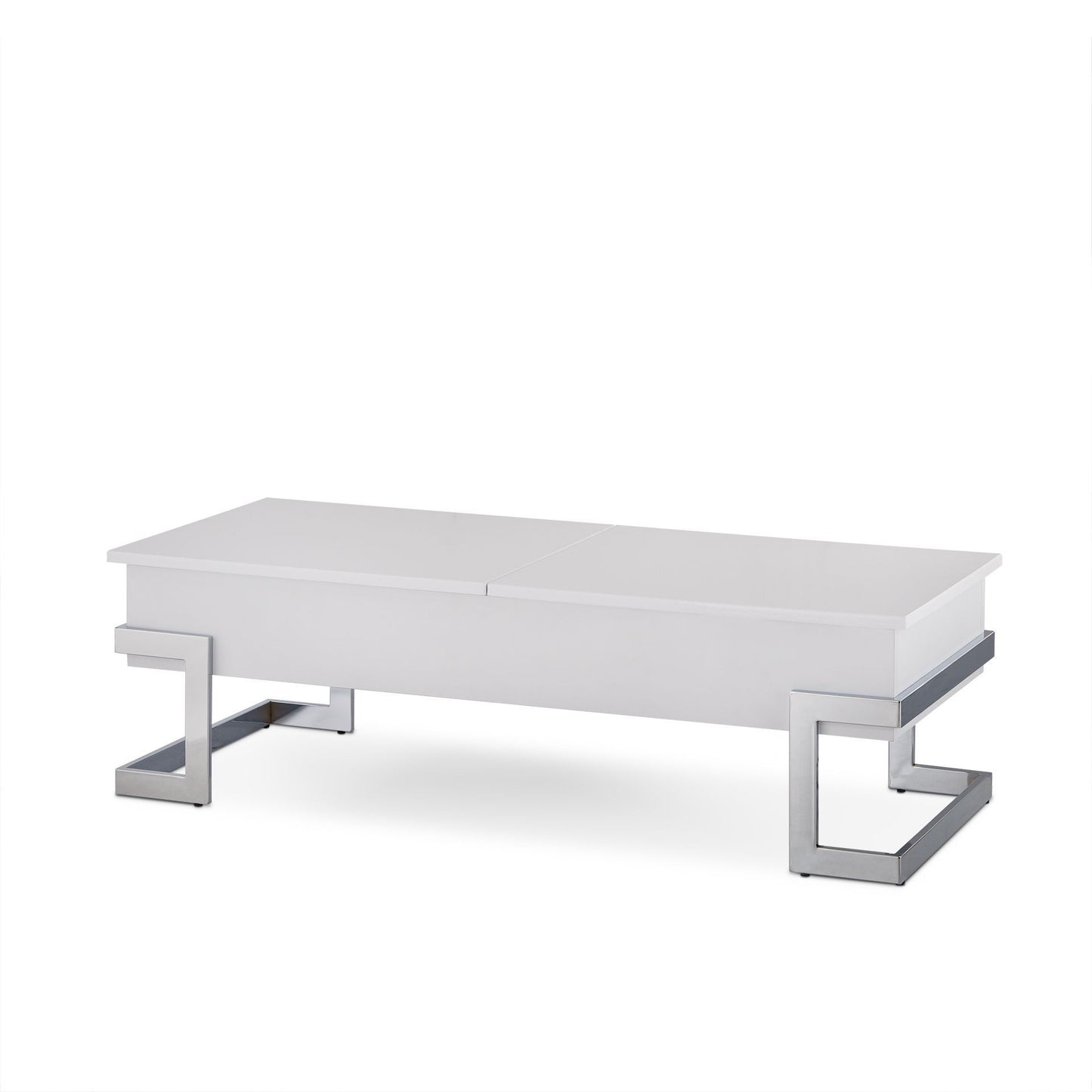 ACME Calnan Coffee Table in White & Chrome