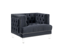 ACME Ansario Chair, Charcoal Velvet 56462