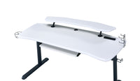 ACME Vildre Gaming Table w/USB Port, Black & White Finish