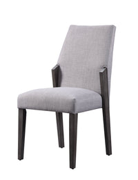 ACME Bernice Side Chair (Set-2), Fabric & Gray Oak (2Pc/1Ctn)