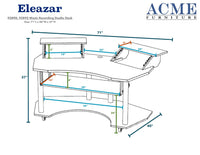 ACME Eleazar Computer Desk, Natural Oak