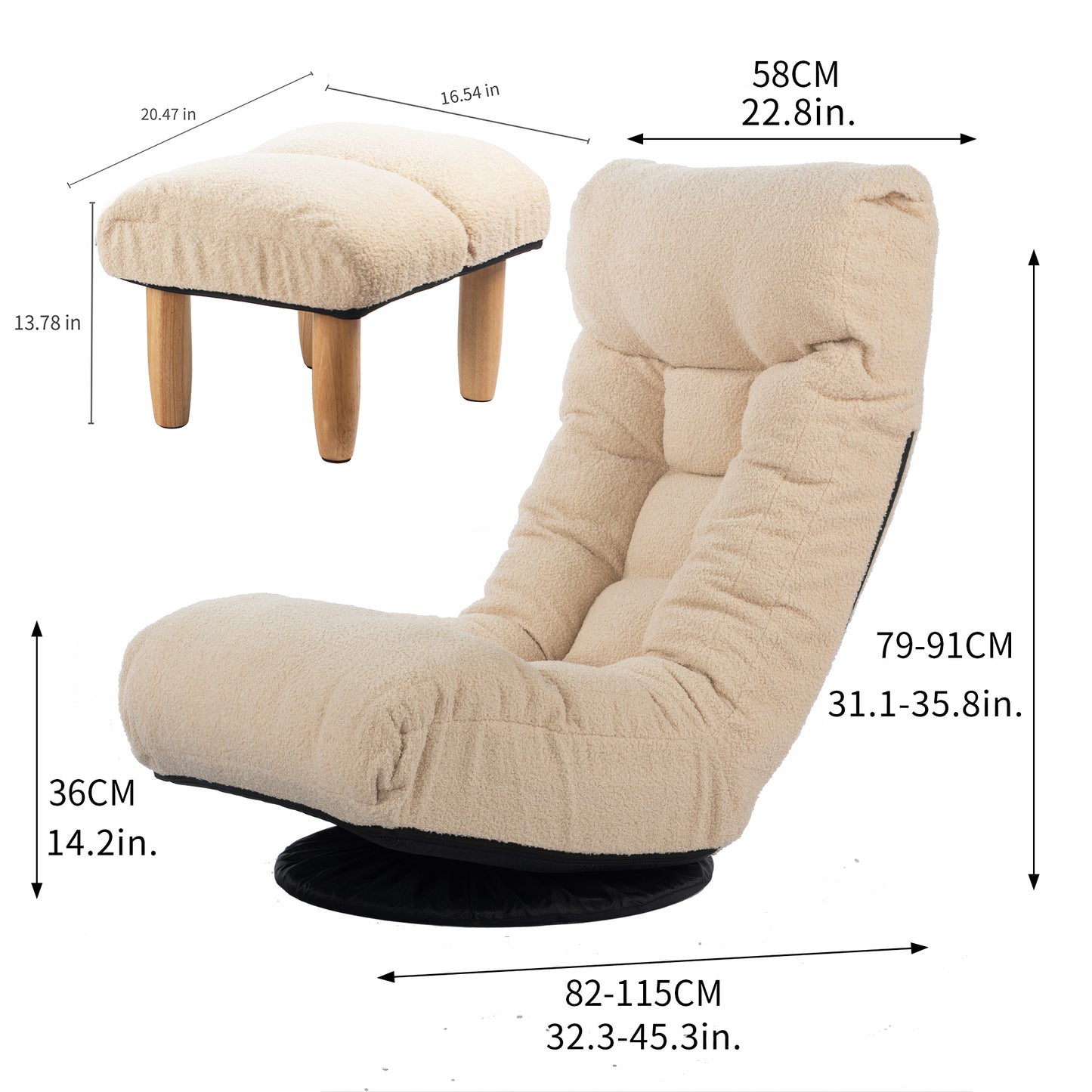 Single Sofa Reclining Chair, Japanese Chair Lazy Sofa Tatami, Balcony Reclining Chair Leisure Sofa