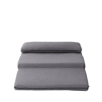 Sofa Bed, Lazy Floor Chair, 5 Position, Adjustable Backrest, Polyester, Light Grey