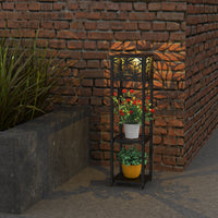 Solar Flower Metal Stand Light Hollow Lamp for Garden Yard Home Outdoor