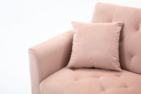 Velvet Sofa, Accent Sofa, Loveseat Sofa with Rose Gold Metal Feet