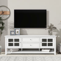 TV Stand for TVs up to 60'', Entertainment Center with Multifunctional Storage Space, TV Cabinet with Modern Design, Media Console for Living Room, Bedroom