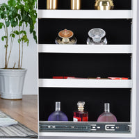 Full Mirror Jewelry Storage Cabinet With with Slide Rail Can Be Hung On The Door Or Wall