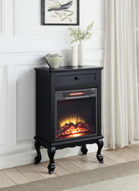 ACME Eirene Fireplace in Black Finish