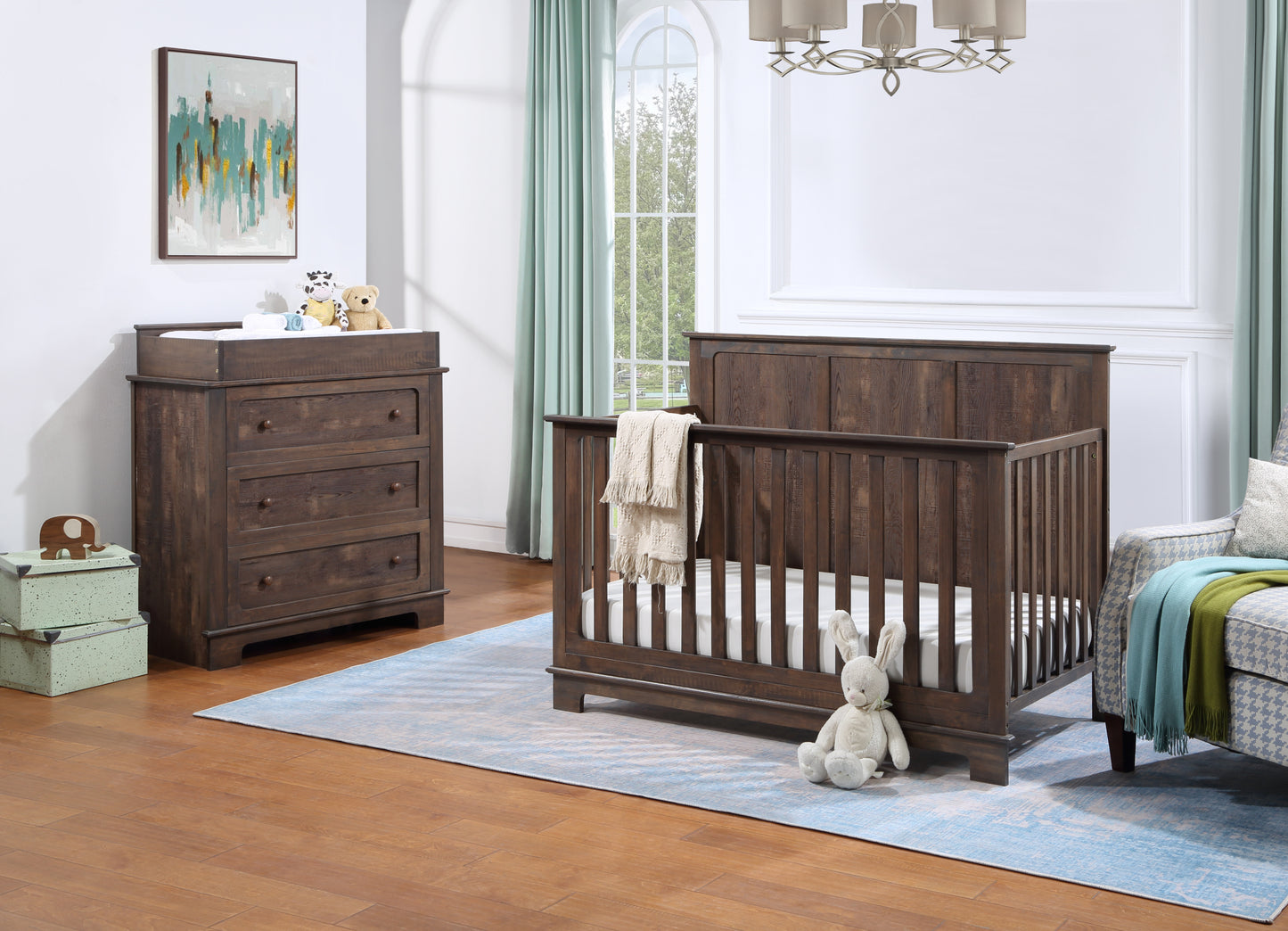 Grayson 4-in-1 Convertible Crib Rustic Barnwood