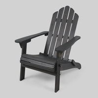 Dark Gray Hollywood Foldable Solid Wood Chair