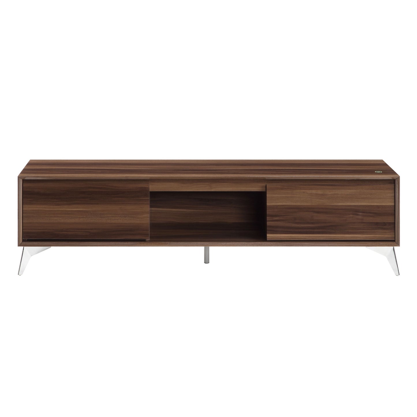 ACME Raceloma TV stand , LED, Walnut & Chrome Finish