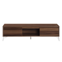 ACME Raceloma TV stand , LED, Walnut & Chrome Finish